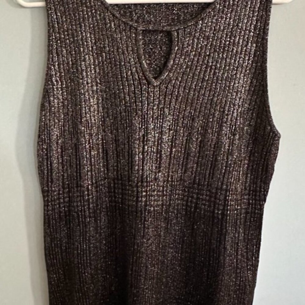 White House Black Market Holiday Sparkle Sleveless Top